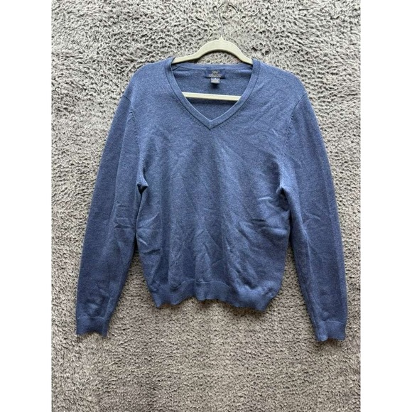 Brooks Brothers Other - Brooks Brothers 346 Extra Fine Merino Wool V-Neck Sweater Navy Blue Mens Size S